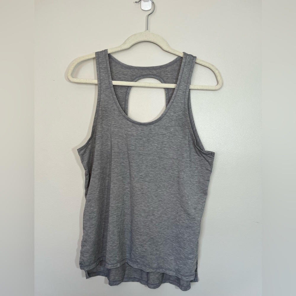 Athleta Women’s Gray Oversized Open Back Tank Top Size S Activewear Yoga - Picture 1 of 9